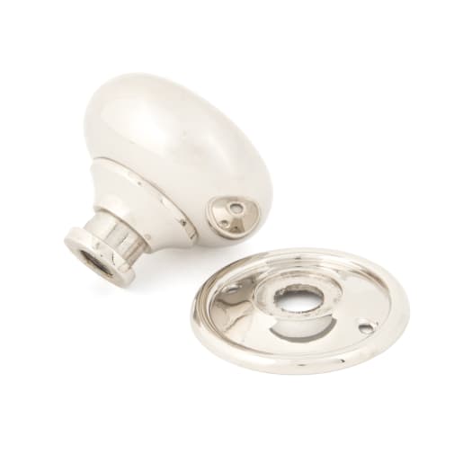 From the Anvil Mushroom Mortice/Rim Knob Set Polished Nickel