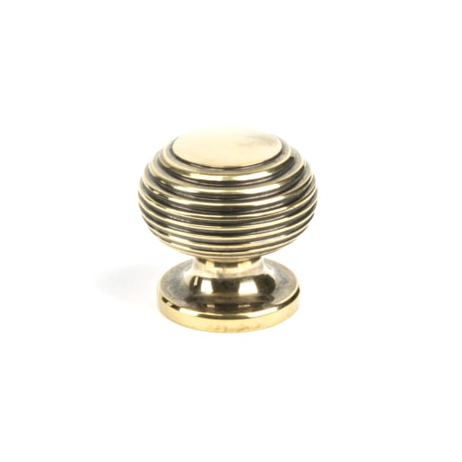From the Anvil Beehive Cabinet Knob 30mm Aged Brass