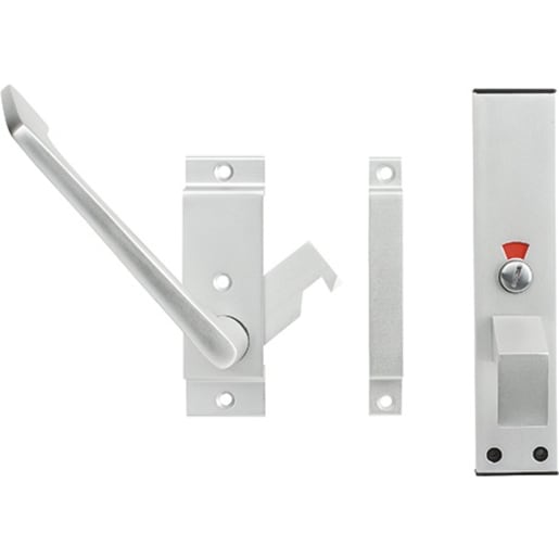 Hoppe Facility Furniture Western Closet Set Handle Satin Anodised Aluminium AR751/15