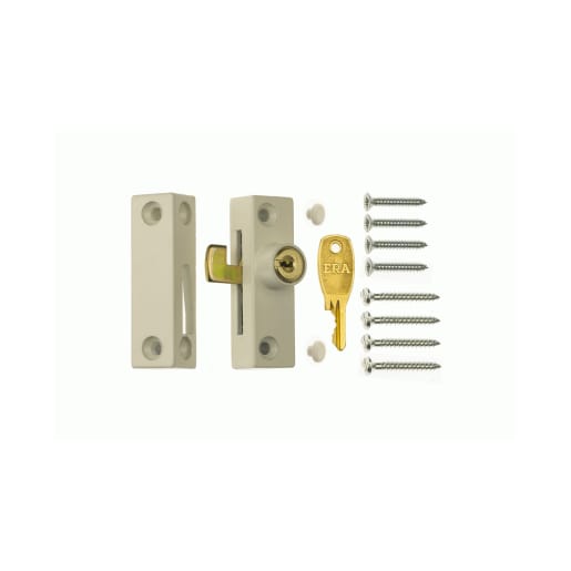 ERA Flush Pivot Lock With Cut Key 64 x 26 x 19mm White