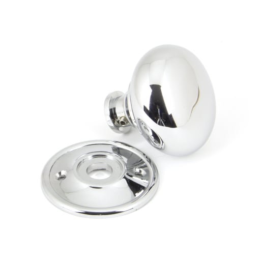 From the Anvil Mushroom Mortice/Rim Knob Set Polished Chrome