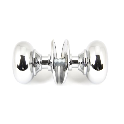 From the Anvil Mushroom Mortice/Rim Knob Set Polished Chrome