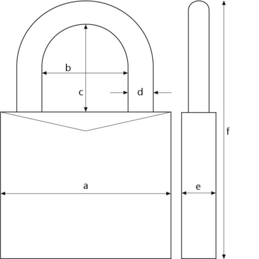 ABUS KA603 Brass Padlock 91 x 60 x 19mm