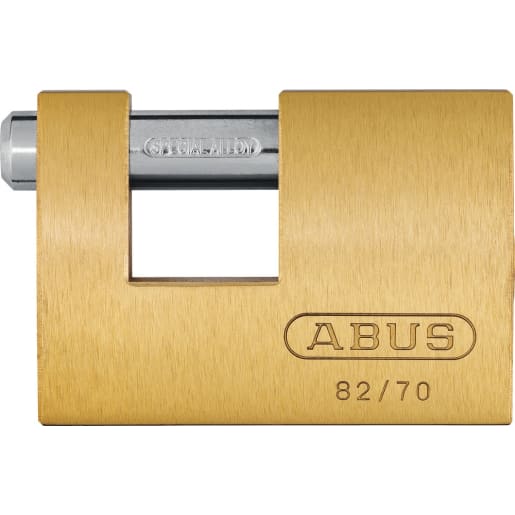 ABUS 82/90 Monoblock Brass Shutter Padlock Carded 60 x 20 x 90mm