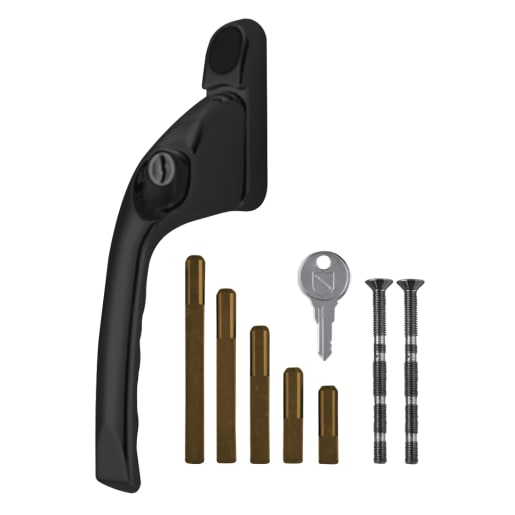 CHAMELEON Adaptable Multi Spindle Offset Window Espag Handle Black Left Hand