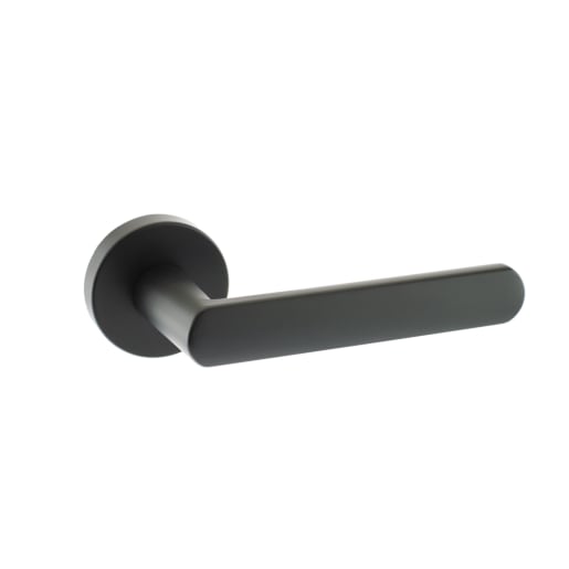 Status Michigan Designer Lever on Round Rose Matt Black