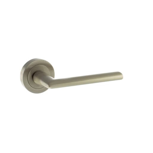 Status Georgia Designer Lever on Round Rose Satin Nickel