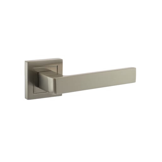 Status Montana Designer Lever on S4 Square Rose Satin Nickel