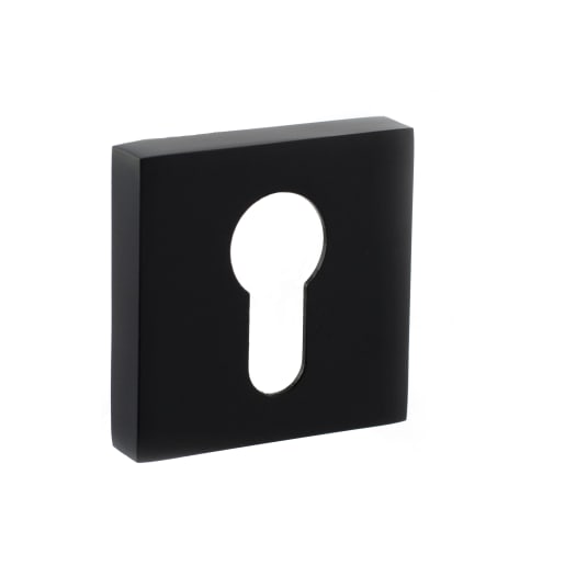 Status Euro Escutcheon on S4 Square Rose Matt Black