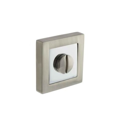 Status WC Turn and Release on S4 Square Rose Satin Nickel/Pol Chrome