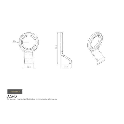 Carlisle Brass Architectural Quality Cylinder Latch Pull Polished Brass