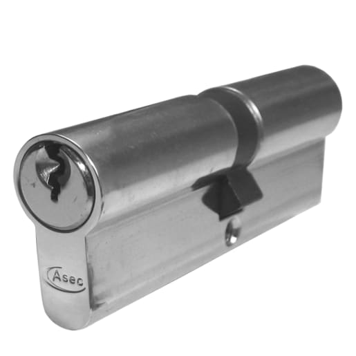 ASEC 5-Pin Euro Double Cylinder 90mm 45/45 (40/10/40) Keyed To Differ Nickel Plated