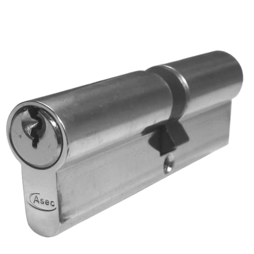 ASEC 5-Pin Euro Double Cylinder 100mm 45/55 (40/10/50) Keyed To Differ Nickel Plated