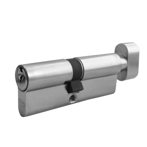 ASEC 5-Pin Euro Key & Turn Cylinder 90mm 40/T50 (35/10/T45) Keyed To Differ Nickel Plated