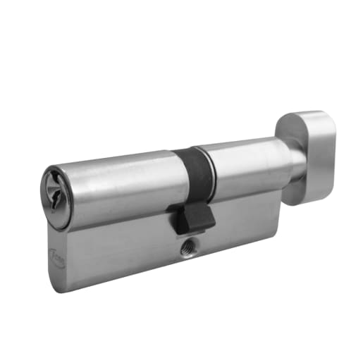 ASEC 5-Pin Euro Key & Turn Cylinder 80mm 45/T35 (40/10/T30) Keyed To Differ Nickel Plated