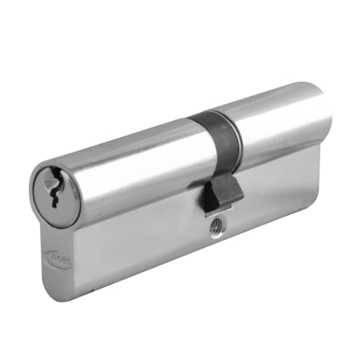ASEC 6-Pin Euro Double Cylinder 90mm 40/50 (35/10/45) Keyed To Differ Nickel Plated