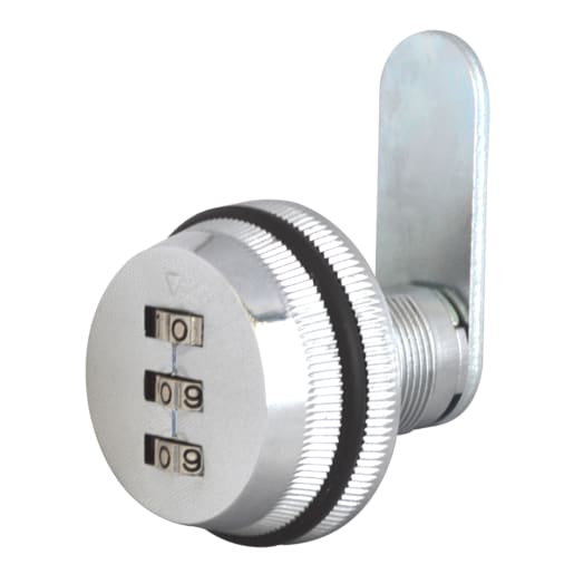 ASEC 3 Digit Combination Nutfix Camlock 20mm Silver