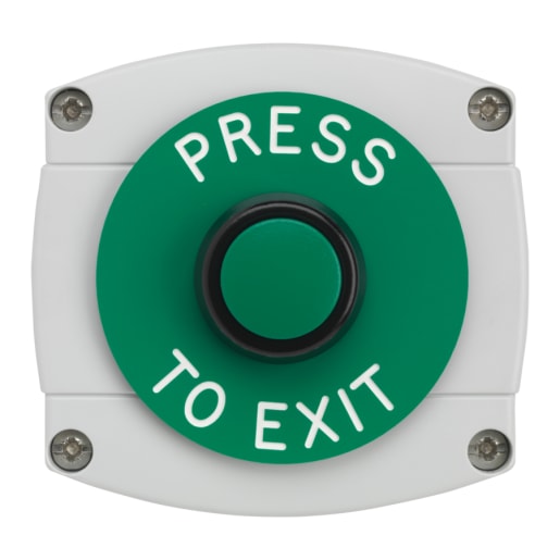 ASEC Surface Mounted Button `Press To Exit`