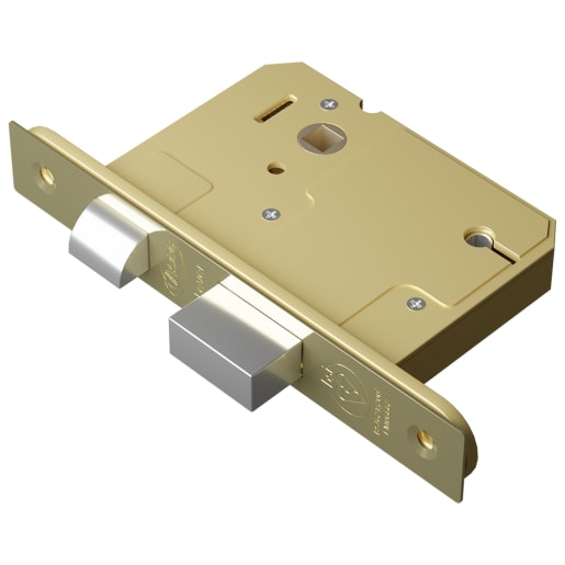 ASEC BS 5 Lever British Standard Sashlock 76mm Polished Brass KD Boxed