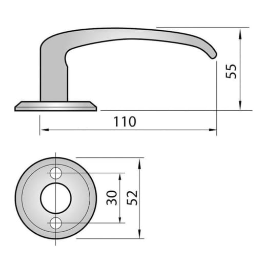 Assa Abloy 640 Lever on Round Rose Polished Brass