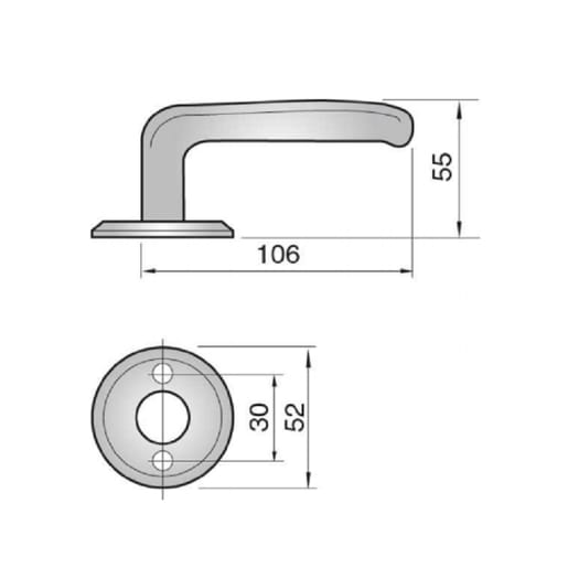 Assa Abloy 696 Lever On Round Rose Polished Brass