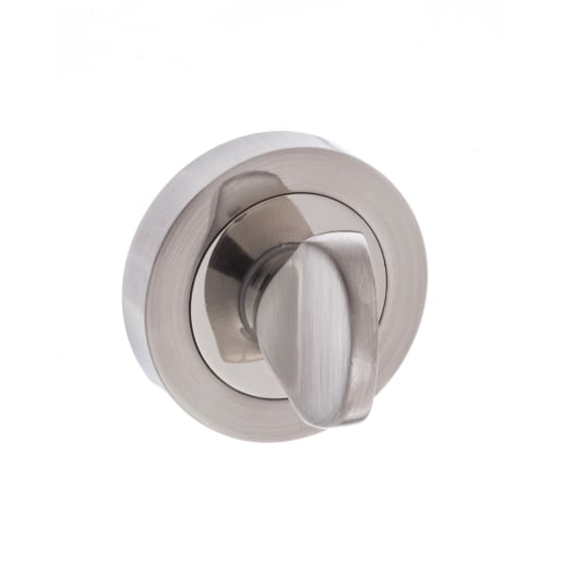 Mediterranean Turn and Release on Round Rose Satin/Polished Nickel