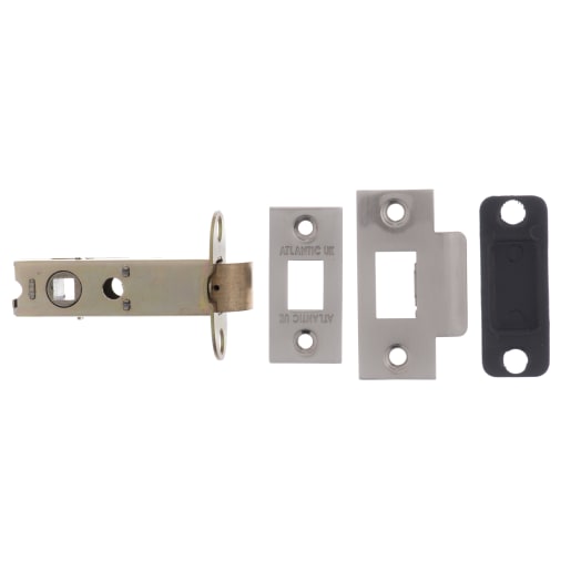 Atlantic Heavy Duty Bolt Through Tubular Latch 76mm Satin Nickel