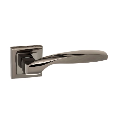 Status Oklahoma Designer Lever on Square Rose Black Nickel