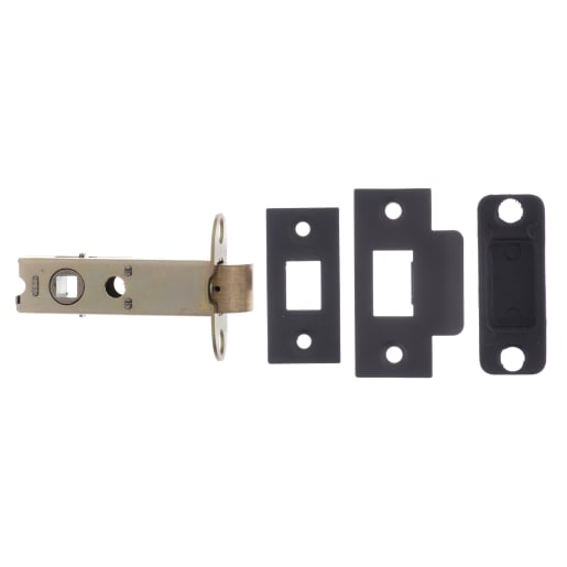 Atlantic Heavy Duty Bolt Through Tubular Latch 76mm Matt Black