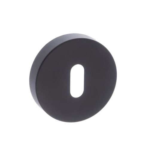 Forme Key Escutcheon on Minimal Round Rose Matt Black