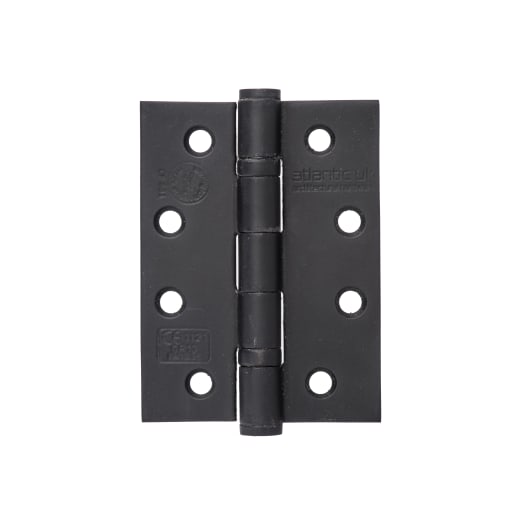 Atlantic Ball Bearing Hinge Grade 13 Fire Rated 102mm Matt Black
