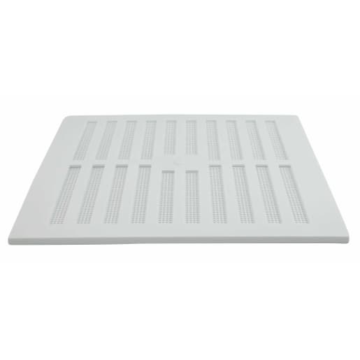 MAP Adjustable Vent with Fixed Flyscreen - White Plastic - 9x9