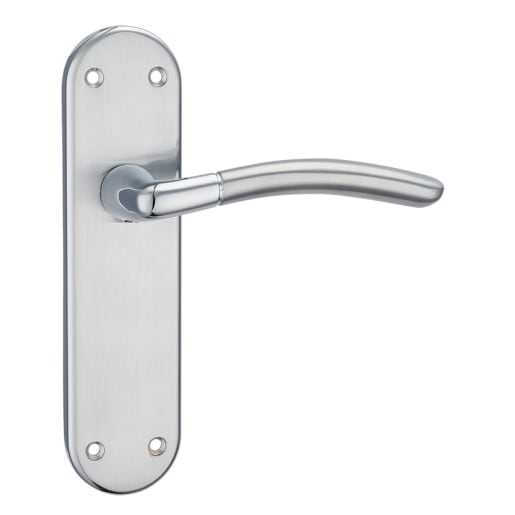 Fortessa Amalfi Lever Latch on Backplate Satin/Polished Chrome
