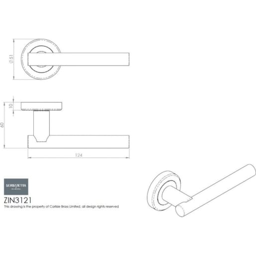 Serozzetta Philadelphia Lever On Rose Antique Brass