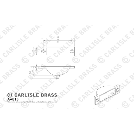 Carlisle Brass Flush Bolt Floor Socket Easyclean Polished Chrome