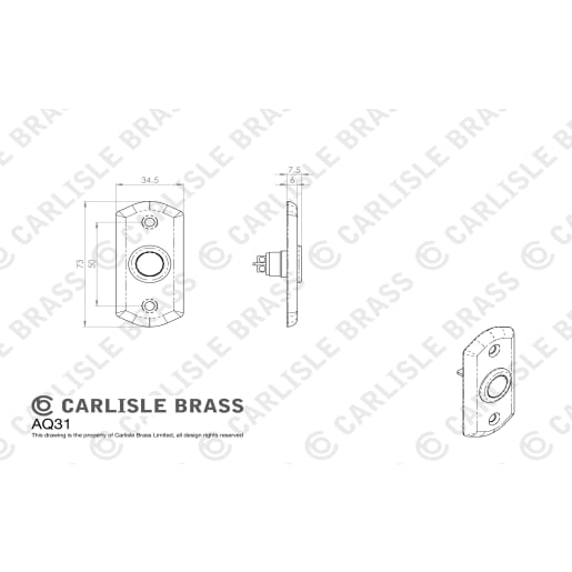 Carlisle Brass Victorian Style Shaped Bell Push Polished Chrome