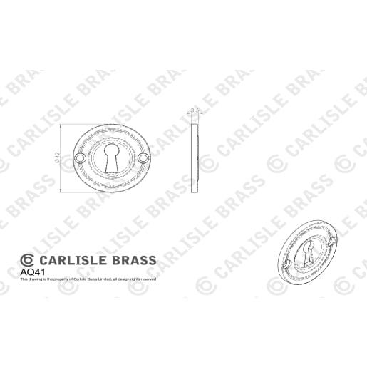 Carlisle Brass Victorian Standard Key Escutcheon Polished Brass