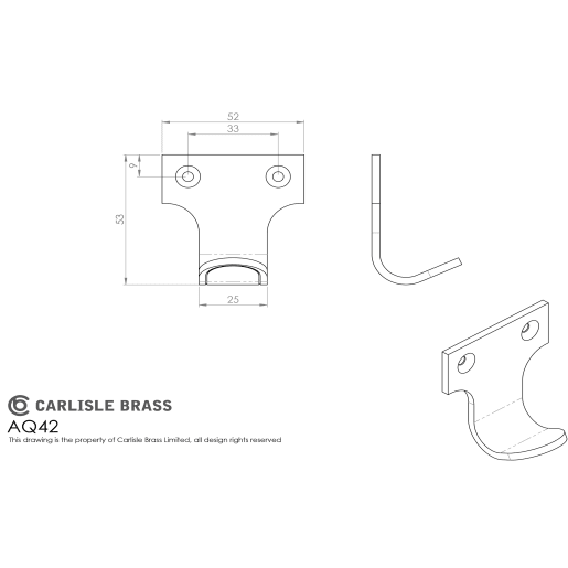 Carlisle Brass Architectural Quality Sash Lift Satin Chrome