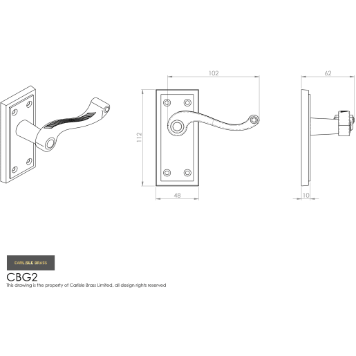 Carlisle Brass Contract Georgian Lever Latch Polished Brass