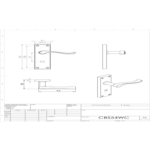 Carlisle Brass Victorian Scroll Lever Bathroom Contract Satin Chrome