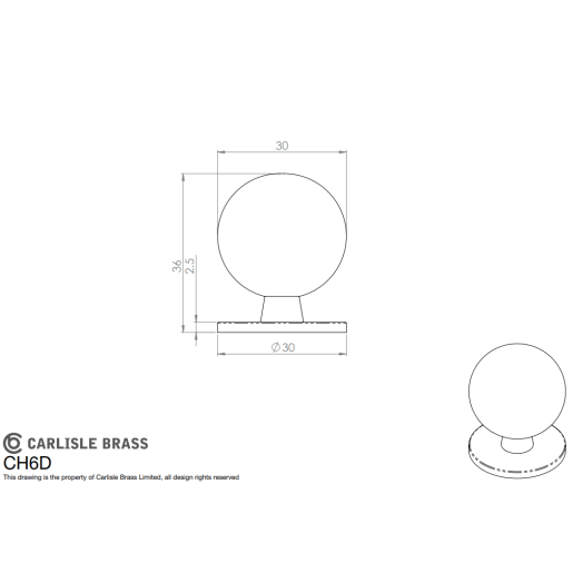 Carlisle Brass Fingertip Ball Knob Polished Chrome