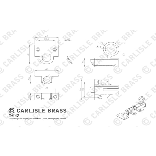 Carlisle Brass Fan Light Catch Polished Brass