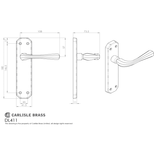 Carlisle Brass Eden Lever on Bathroom Backplate Polished Brass