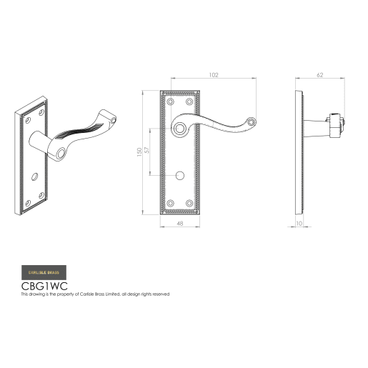 Carlisle Brass Georgian Contract Lever Bathroom Polished Brass