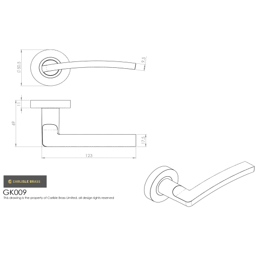 Carlisle Tavira Lever on Rose Latch Pack Finish Satin Nickel