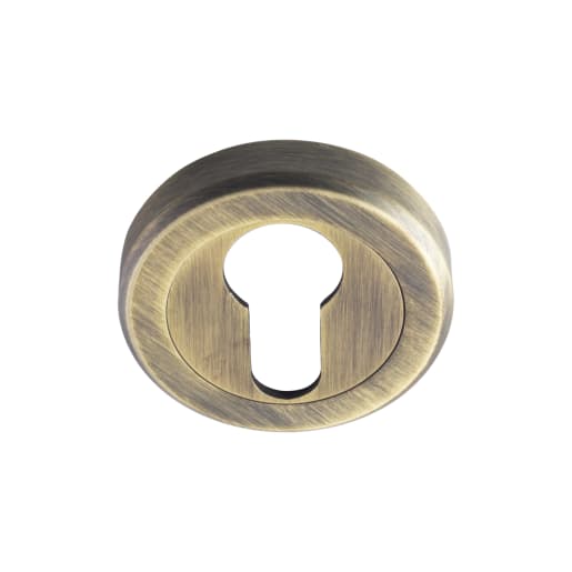 Serozzetta Euro Profile Escutcheon 50 x 10mm Antique Brass