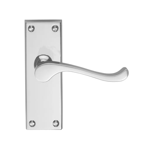 Carlisle Brass Contract Victorian Scroll Lever Latch Handle Satin Chrome