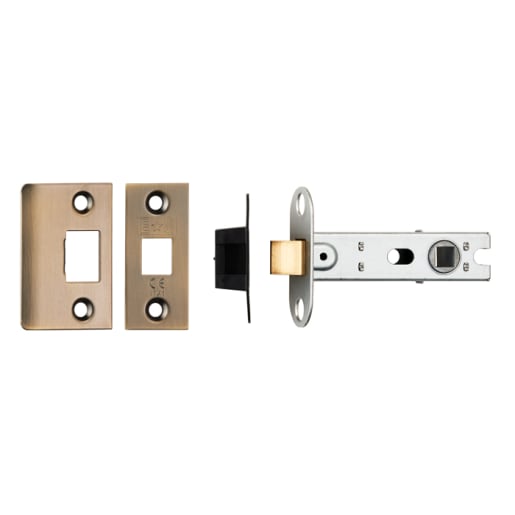Eurospec Bolt Through Tubular Mortice Latch Square 76mm Antique Brass