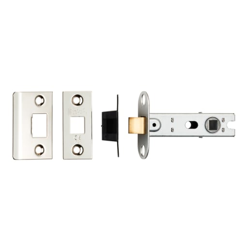 Eurospec Bolt Through Tubular Mortice Latch Square 76mm Nickel Plated