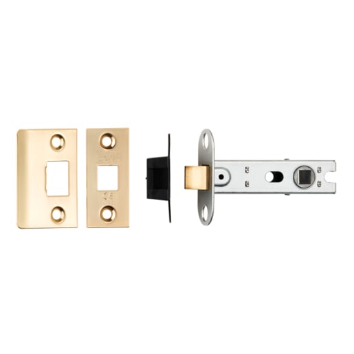 Eurospec Bolt Through Tubular Mortice Latch Square 76mm Satin Brass